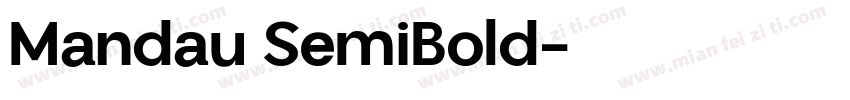 Mandau SemiBold字体转换